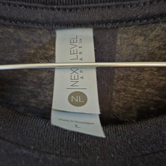 Next Level Apparel Men's 'Flight' Bulls Logo Black Long Sleeve T-Shirt - Picture 4 of 4